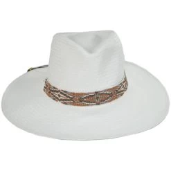 Dove Toyo Straw Fedora Hat