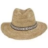 Hailey Crochet Raffia Straw Fedora Hat -ChicHeadwear Haven 430530