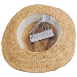 Hailey Crochet Raffia Straw Fedora Hat -ChicHeadwear Haven 430536