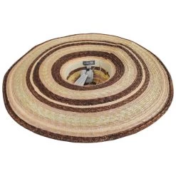 Milan Striped Wide Brim Wheat Straw Sun Hat -ChicHeadwear Haven 430940