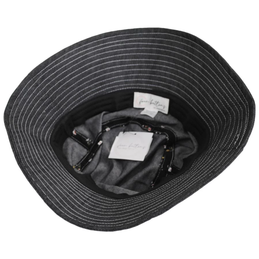 Chambray Cotton Bucket Hat 5 Chambray Cotton Bucket Hat - Image 3