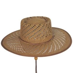 Cesa Open Weave Toyo Straw Boater Hat
