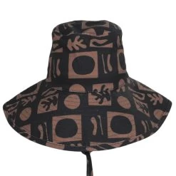 Holiday Retro Cotton Bucket Hat - Brown/Black