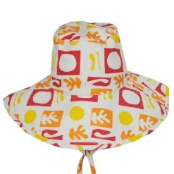 Holiday Retro Cotton Bucket Hat - White/Red