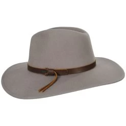 Field Proper Wool Felt Fedora Hat - Tan -ChicHeadwear Haven 433038