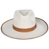 Reno Wool Felt Fedora Hat - Off White -ChicHeadwear Haven 433340