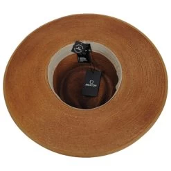 Jo Palm Straw Rancher Fedora Hat - Rust -ChicHeadwear Haven 433391