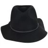 Wesley Packable Wool Felt Fedora Hat - Black -ChicHeadwear Haven 434214