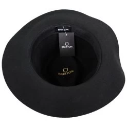 Wesley Packable Wool Felt Fedora Hat - Black -ChicHeadwear Haven 434219