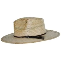Vintage Couture Mateo Floral Band Palm Straw Rancher Fedora Hat -ChicHeadwear Haven 435008