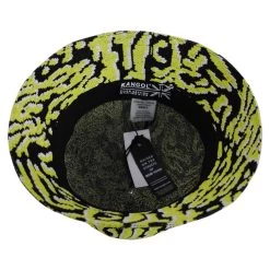 Kangol Carnival Casual Tropic Bucket Hat - Black/Green -ChicHeadwear Haven 435735