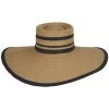 Striped Wide Brim Toyo Straw Boater Hat -ChicHeadwear Haven 436388