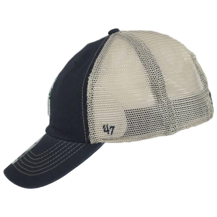 '47 BRAND Seattle Mariners Trawler 47 Mesh Clean Up Snapback Baseball Cap 4 '47 BRAND Seattle Mariners Trawler 47 Mesh Clean Up Snapback Baseball Cap - Image 2