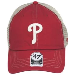 '47 BRAND Philadelphia Phillies Trawler 47 Mesh Clean Up Snapback Baseball Cap