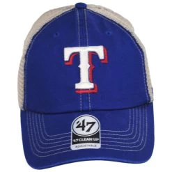 '47 BRAND Texas Rangers Trawler 47 Mesh Clean Up Snapback Baseball Cap
