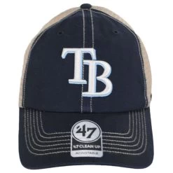 '47 BRAND Tampa Bay Rays Trawler 47 Mesh Clean Up Snapback Baseball Cap