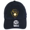 '47 BRAND Milwaukee Brewers MLB Clean Up Strapback Baseball Cap Dad Hat 2 '47 BRAND Milwaukee Brewers MLB Clean Up Strapback Baseball Cap Dad Hat -ChicHeadwear Haven 437273