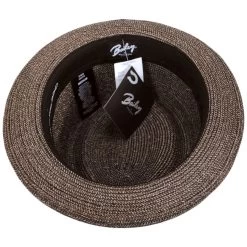 Bailey Waits Sewn Braid Straw Pork Pie Hat -ChicHeadwear Haven 438117