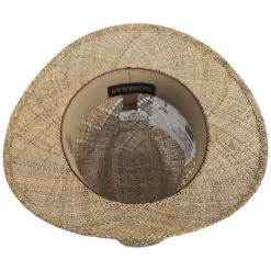 Stetson Creston Seagrass Straw Safari Fedora Hat -ChicHeadwear Haven 438293