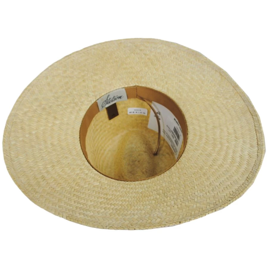 Stetson The Gatherer Wide Brim Palm Straw Fedora Hat 5 Stetson The Gatherer Wide Brim Palm Straw Fedora Hat - Image 3