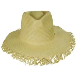 Jo Toyo Straw Frayed Fedora Hat