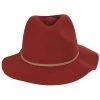 Wesley Packable Wool Felt Fedora Hat - Orange -ChicHeadwear Haven 441557