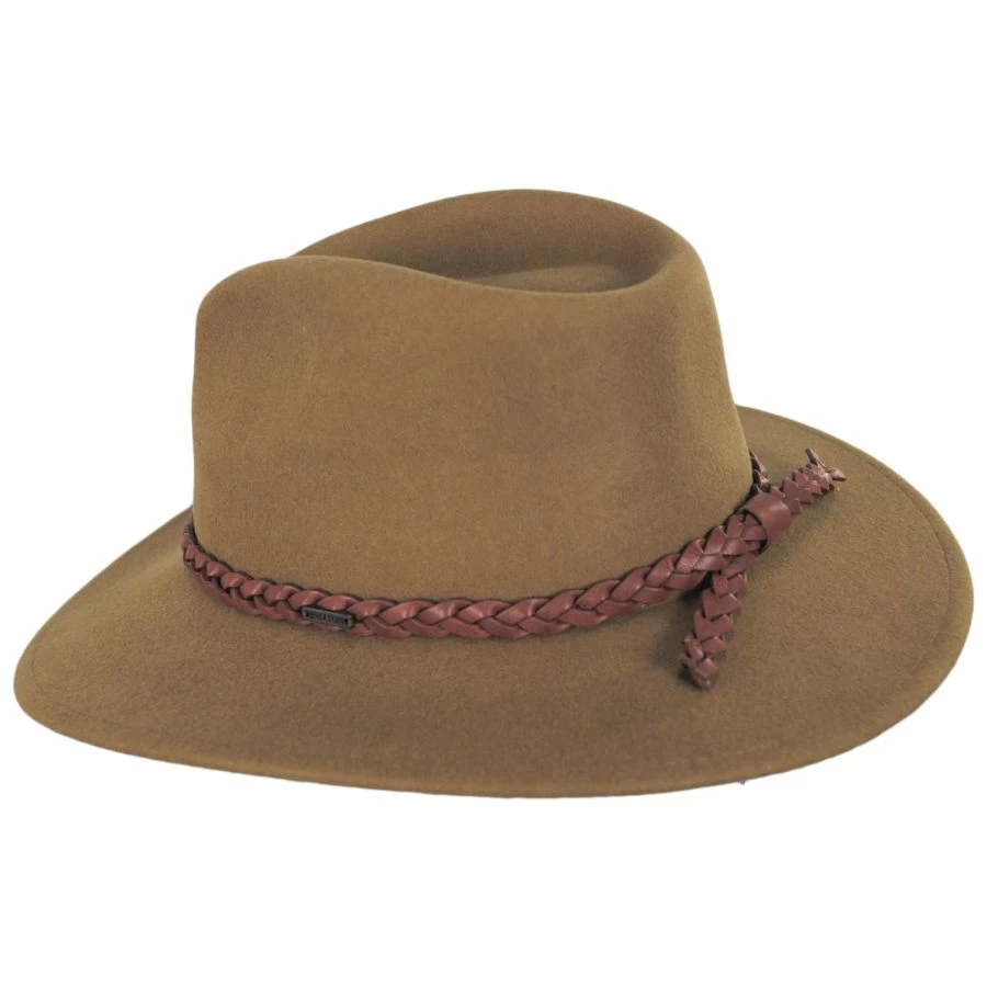 Messer Wool Felt Western Fedora Hat - Bronze 4 Messer Wool Felt Western Fedora Hat - Bronze - Image 2