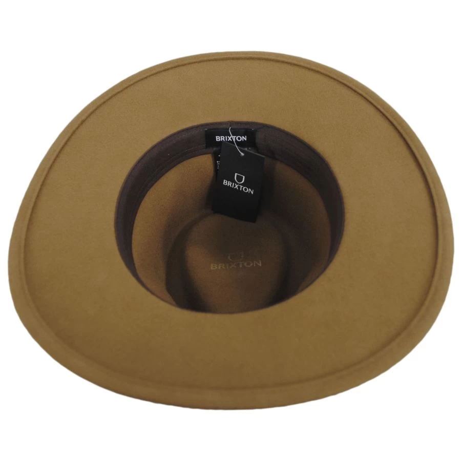 Messer Wool Felt Western Fedora Hat - Bronze 5 Messer Wool Felt Western Fedora Hat - Bronze - Image 3