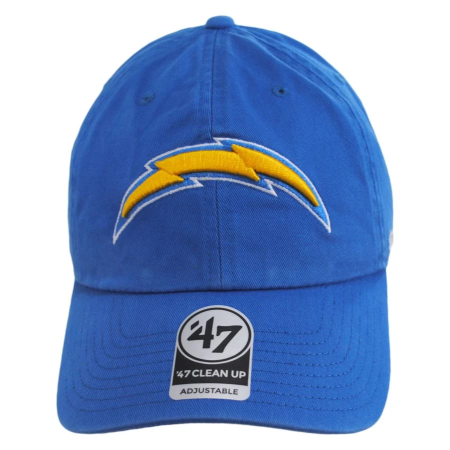 '47 BRAND Los Angeles Chargers NFL Clean Up Strapback Baseball Cap Dad Hat 3 '47 BRAND Los Angeles Chargers NFL Clean Up Strapback Baseball Cap Dad Hat