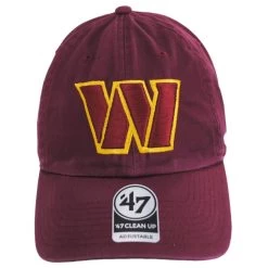 '47 BRAND Washington Commanders NFL Clean Up Strapback Baseball Cap Dad Hat