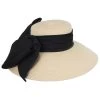 Silk Bow Toyo Straw Lampshade Hat -ChicHeadwear Haven 444750