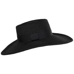 Large Brim Toyo Straw Gambler Hat -ChicHeadwear Haven 444762