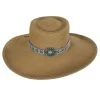 Turquoise Band Toyo Straw Gaucho Hat -ChicHeadwear Haven 444777