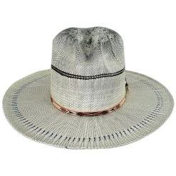 Vintage Couture Flush Bangora Shantung Straw Fedora Hat