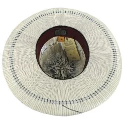 Vintage Couture Flush Bangora Shantung Straw Fedora Hat -ChicHeadwear Haven 445580