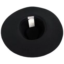 Leigh Wool Felt Wide Brim Fedora Hat - Black 7 Leigh Wool Felt Wide Brim Fedora Hat - Black -ChicHeadwear Haven 446742