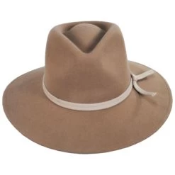 Joanna Packable Wool Felt Fedora Hat - Desert