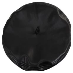 Audrey II Vegan Leather Beret - Black -ChicHeadwear Haven 451121