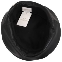 Audrey II Vegan Leather Beret - Black -ChicHeadwear Haven 451124