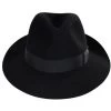 Borsalino Alessandria Shaved Fur Felt Fedora Hat - Black