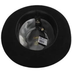 Borsalino Alessandria Shaved Fur Felt Fedora Hat - Black -ChicHeadwear Haven 453926