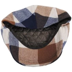 Austen Wool Check Square Bill Ivy Cap -ChicHeadwear Haven 454464