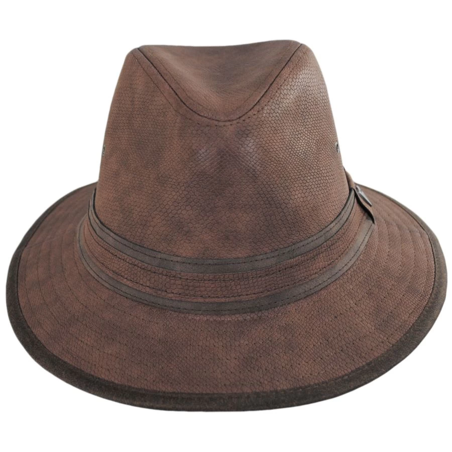 Cobra Vegan Leather Safari Fedora Hat 3 Cobra Vegan Leather Safari Fedora Hat