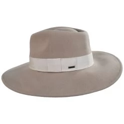Joanna Wool Felt Fedora Hat - Fawn -ChicHeadwear Haven 455901
