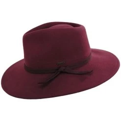 Joanna Packable Wool Felt Fedora Hat - Wine 6 Joanna Packable Wool Felt Fedora Hat - Wine -ChicHeadwear Haven 455949