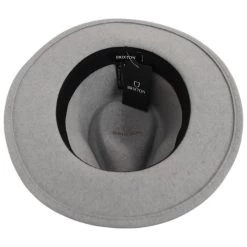 Messer Melange Wool Felt Fedora Hat - Gray/Dark Gray -ChicHeadwear Haven 456549