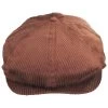 Brood Cotton Wide Wale Corduroy Newsboy Cap - Caramel -ChicHeadwear Haven 458112