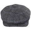 Bailey Foster Herringbone Plaid Wool Earflap Newsboy Cap