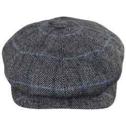 Bailey Foster Herringbone Plaid Wool Earflap Newsboy Cap