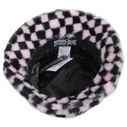 Kangol Checkerboard Faux Fur Bucket Hat -ChicHeadwear Haven 458931